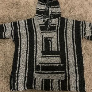 Mexican drug rug black/white